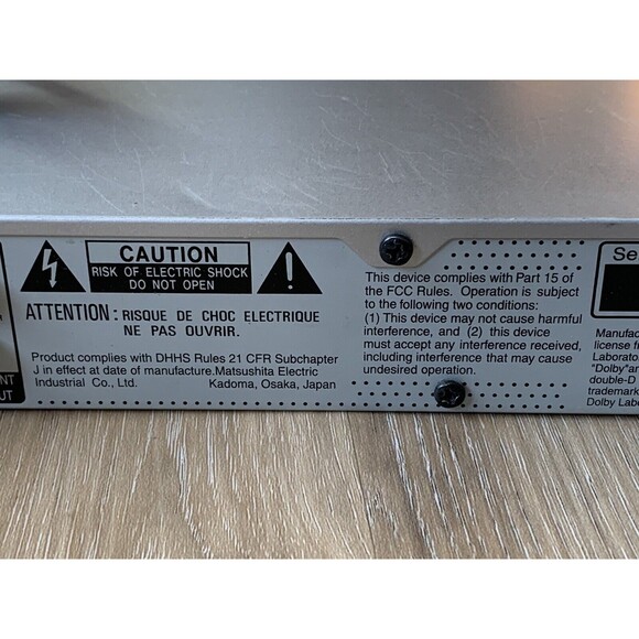 Panasonic DVD-S1 DVD/CD Combo Player Advanced Progressive Scan & Actual Remote - Picture 10 of 11